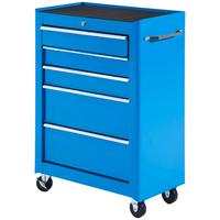WERKZEUGWAGEN mit 5 Schubladen Blau - Blau, Metall (33/82.5/61.5cm) - HOMCOM