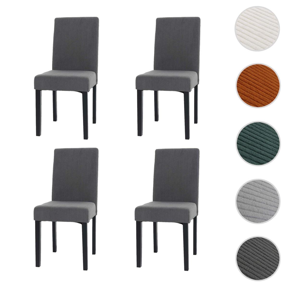 ESSZIMMERSTUHL Grau 4er-Set - Grau, Textil (42/90/50cm) - MCW