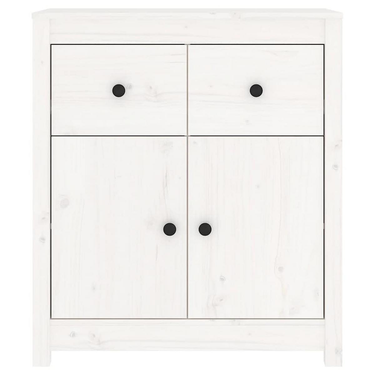 MEHRZWECKSCHRANK Cruz 70/35/80 cm - Weiß, Holzwerkstoff (70/80/35cm) - Nettlife