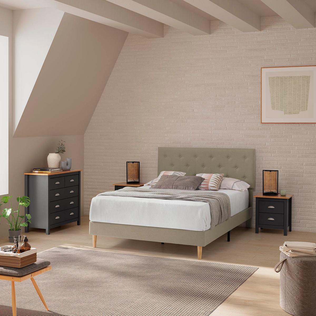 POLSTERBETT 140x190 cm Rosi, Beige - Beige, Textil (140/190cm) - VS Venta-stock