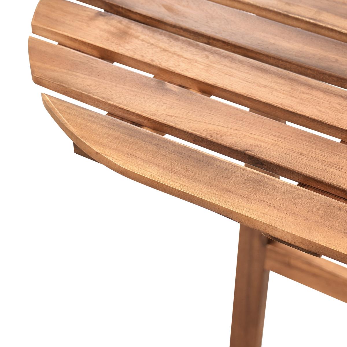 BISTROTISCH 44/70 cm Akazienholz Braun Osigo - Braun, Holz (44/70/72cm) - Beliani