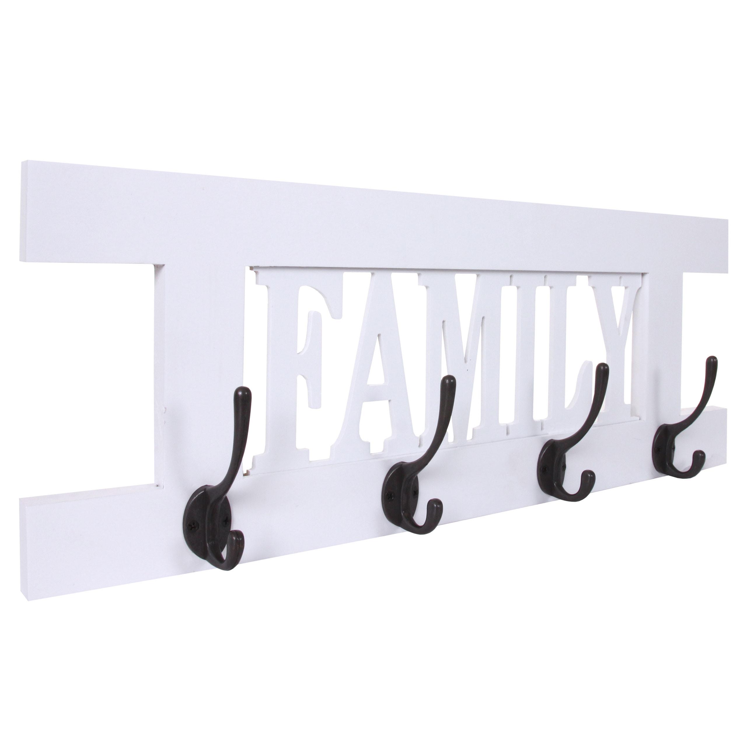WANDGARDEROBE FAMILY SHABBY-LOOK Reinweiß - Weiß, Holz (60/21/2cm) - MCW