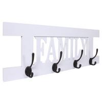 WANDGARDEROBE FAMILY SHABBY-LOOK Reinweiß - Weiß, Holz (60/21/2cm) - MCW