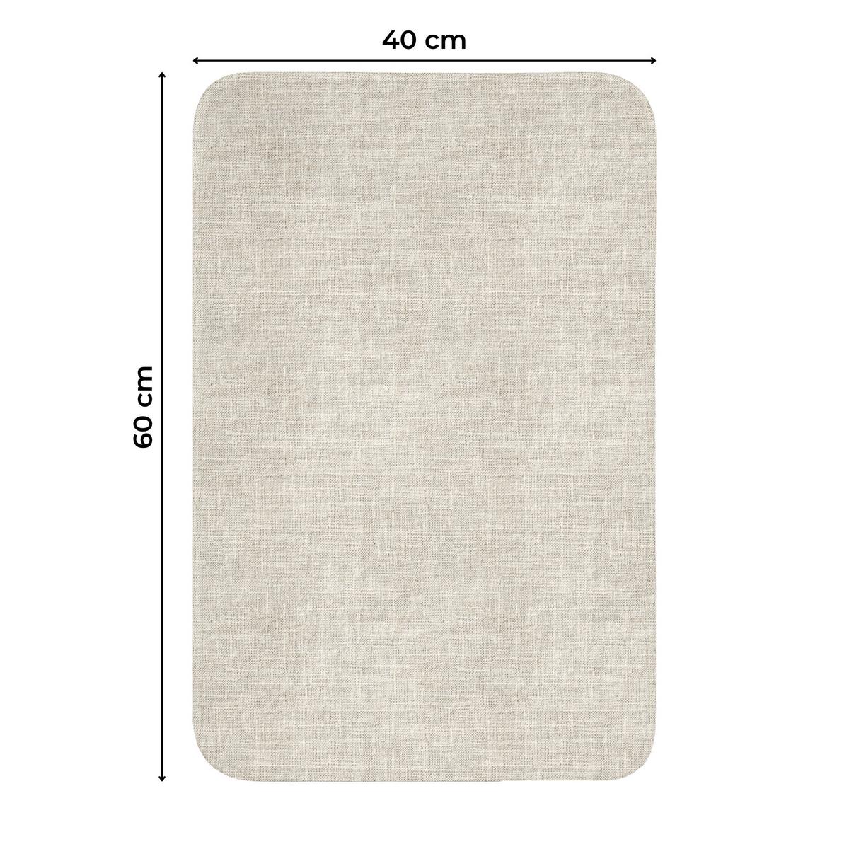WC-VORLEGER Leinen - Textur - Beige WC Teppich 40x60 cm - Beige, Textil (40/1cm) - OnlyWow