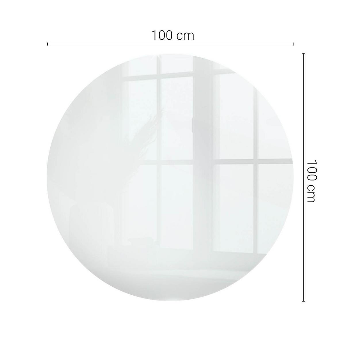 TISCHPLATTE fi100 cm Farbe Weiß, glatt - Weiß, Glas (0.4/100/100cm) - TULUP