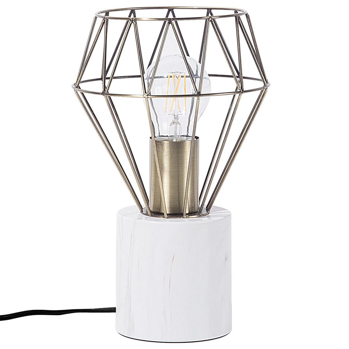 TISCHLAMPE Mooni 17/17/28 cm - Messingfarben, Metall (17/17/28cm) - Beliani