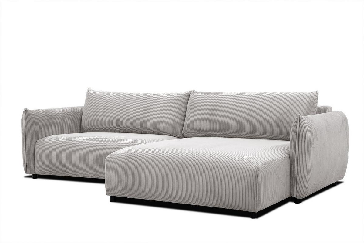 ECKSOFA TAUER 5-Sitzer, weiß - Schwarz/Weiß, Holzwerkstoff/Kunststoff (292/174cm) - Wozimo