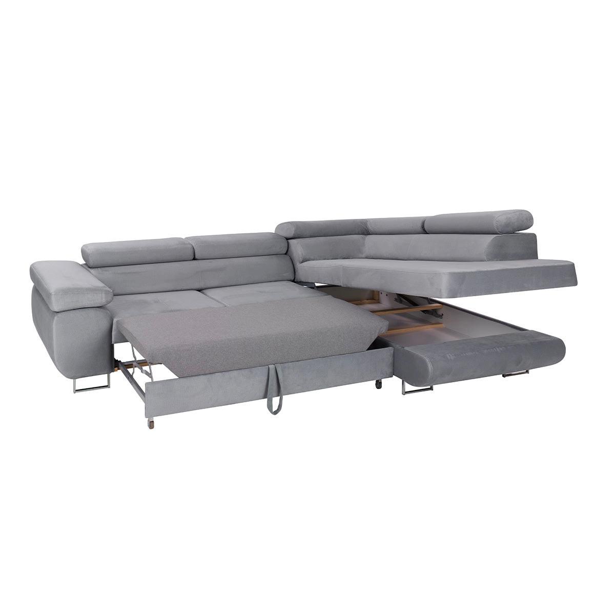 ECKSOFA Wilson 4 Sitzplätze Blau - Blau, Holzwerkstoff (271/201cm) - Petits-meubles