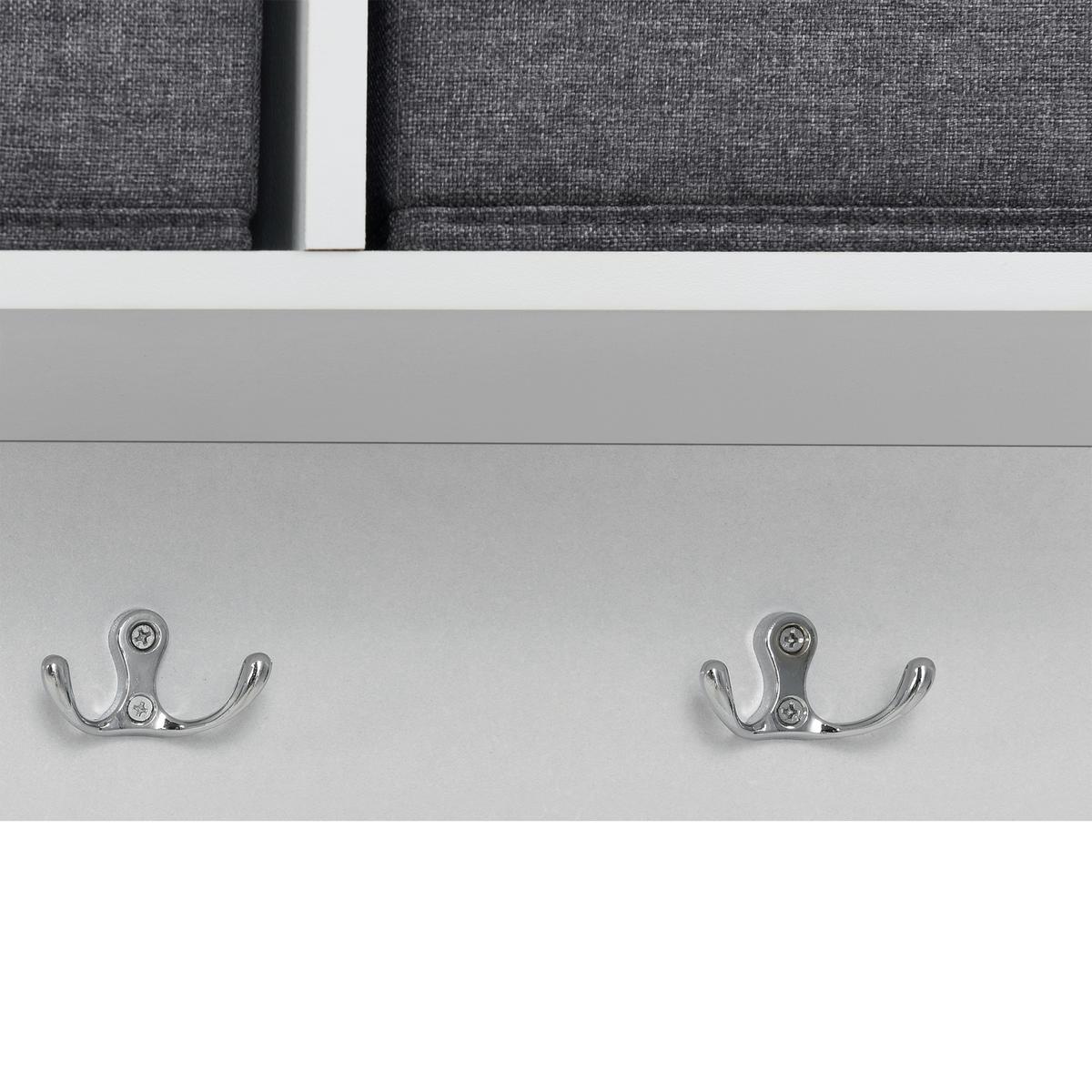 WANDGARDEROBE Horsens - Weiß, Holzwerkstoff (100/30/20cm) - [en.casa]
