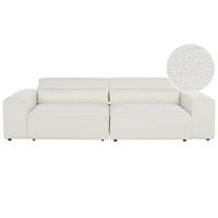 2-SITZER-SOFA Bouclé cremeweiß Hellnar - Weiß, Textil (262/70/126cm) - Beliani