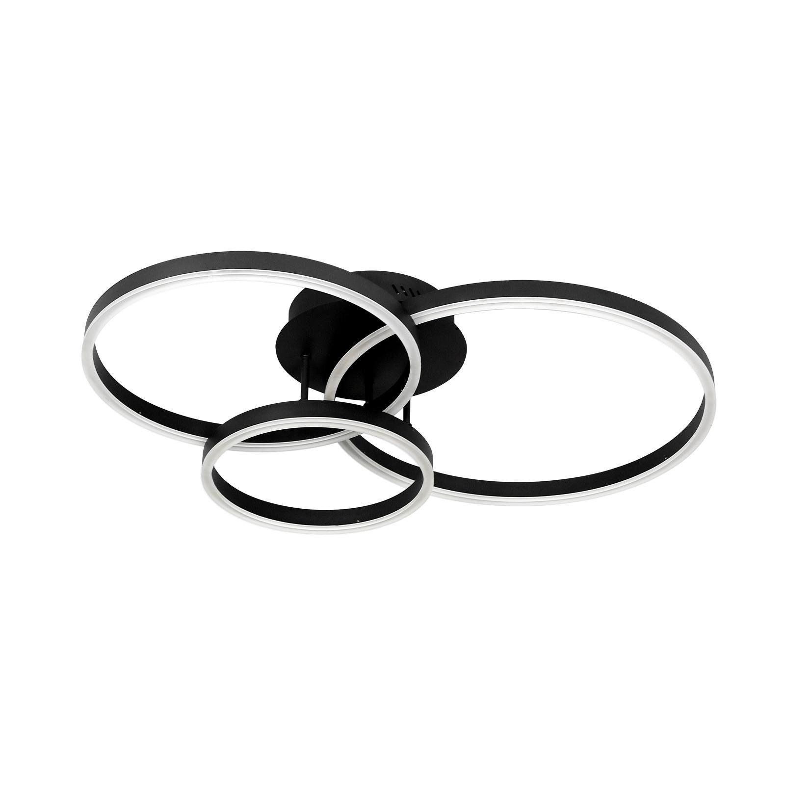 LED-DECKENLEUCHTE Puls 82/58/15 cm - Schwarz, Metall (82/58/15cm) - Nettlife
