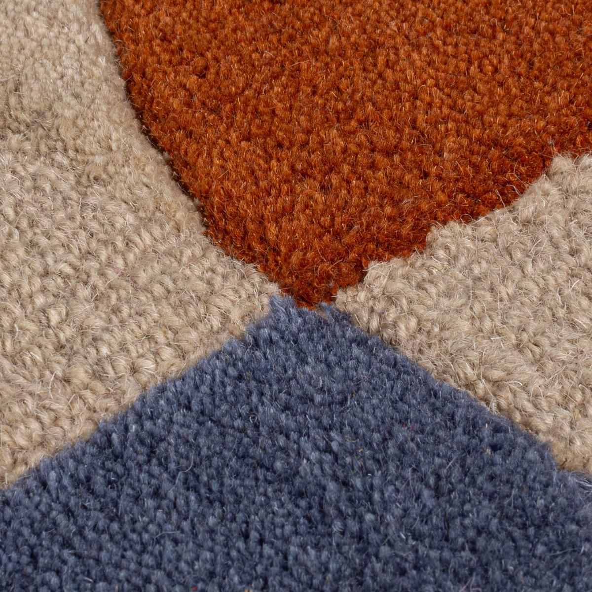 TEPPICH aus Wolle HALLEIN in Rost, geometrisch, 120 x 170 cm - Multicolor, Textil (170/120cm) - KADIMA DESIGN