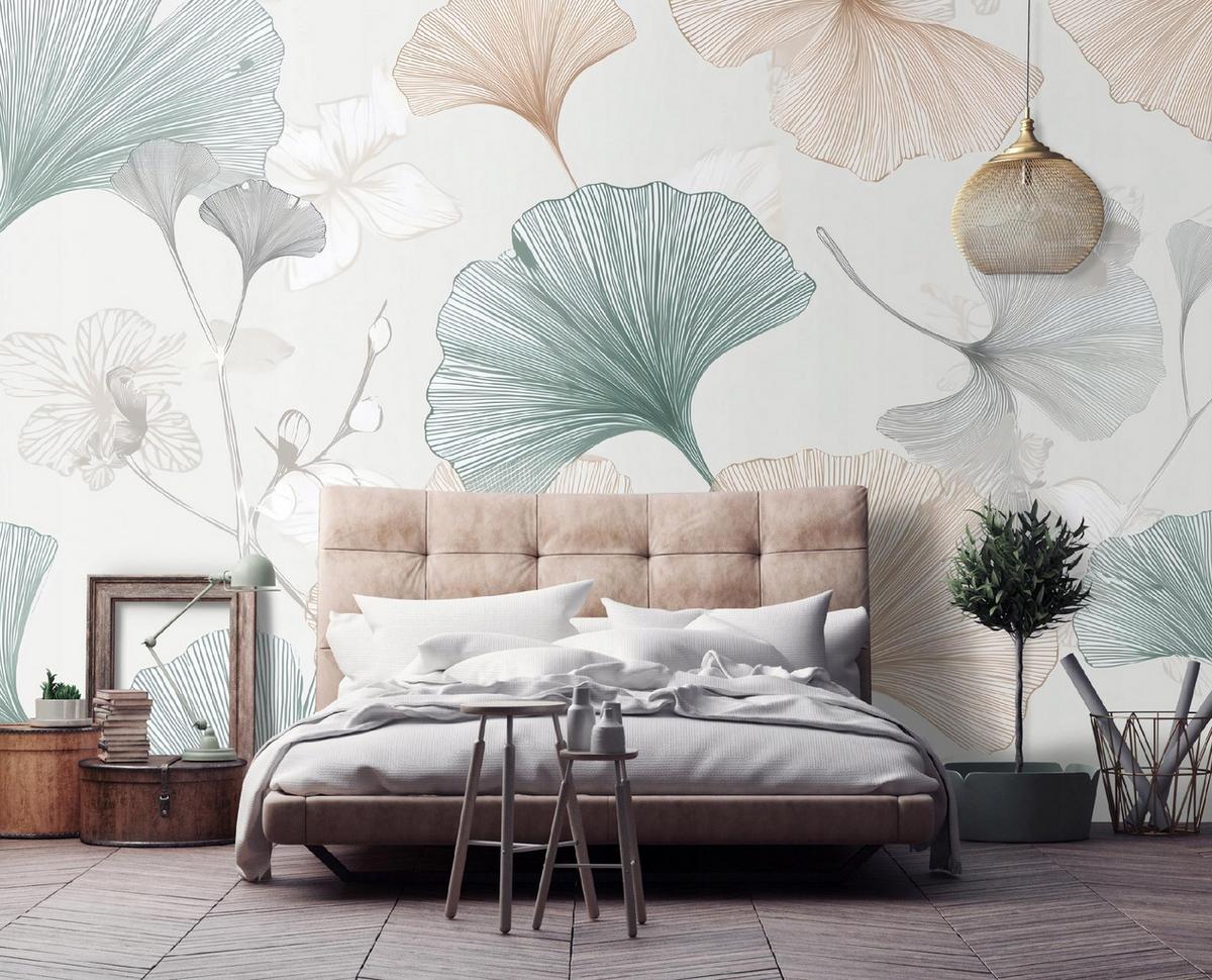 FOTOTAPETE Blume Abstrakt Beige 350x250 cm - Multicolor, Papier (350/250cm) - Wallarena