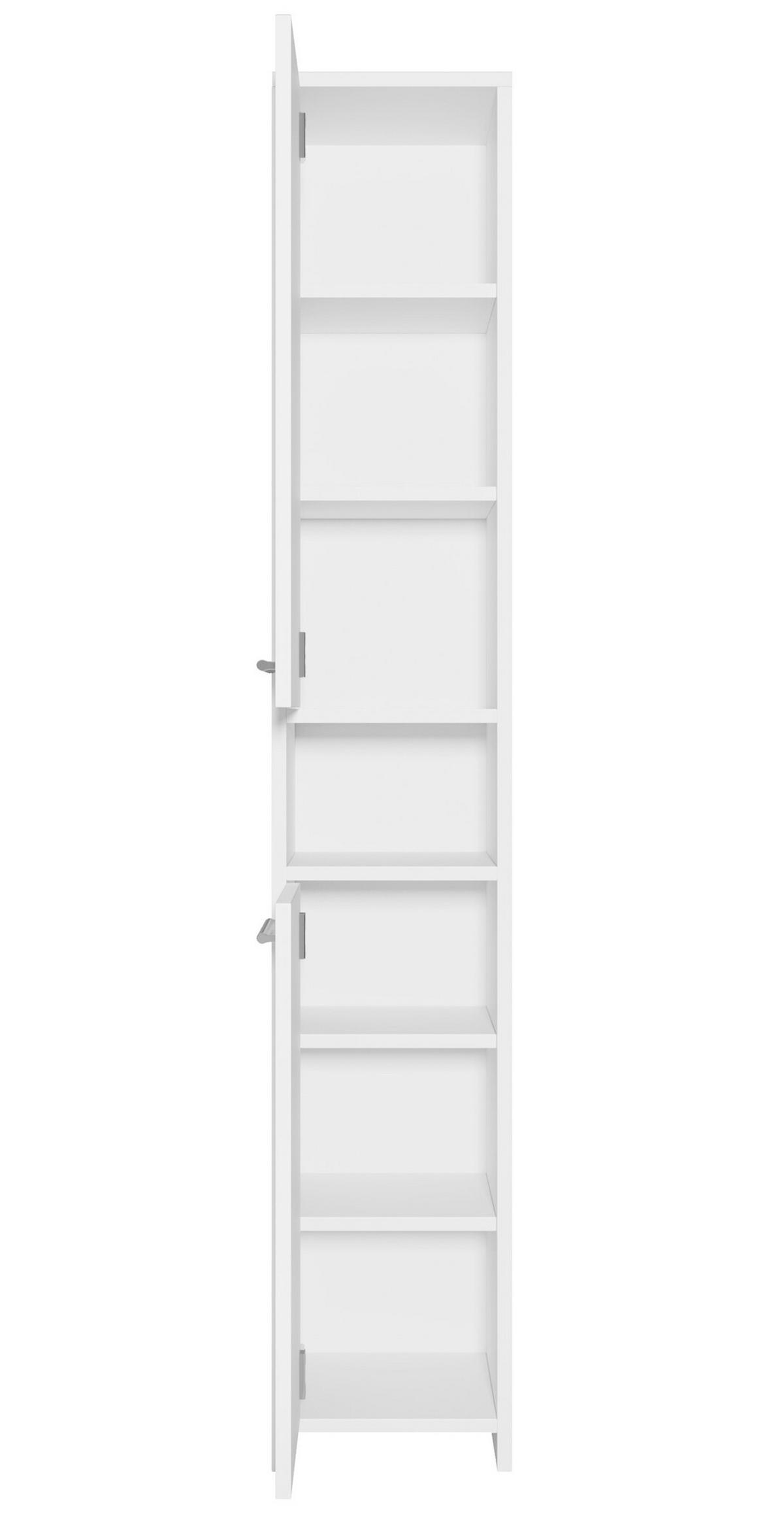 BADEZIMMERSCHRANK Nemo mit 2 Türen Weiß - 32 x 29 x 190 cm - Weiß, Holz (32/190/29cm) - Badplaats