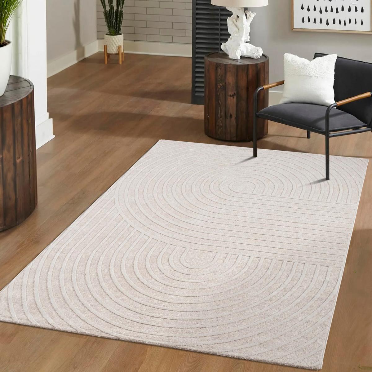 FLACHWEBETEPPICH Boho Creme 160 x 220 cm - Creme, Kunststoff (160/220cm) - TT Home