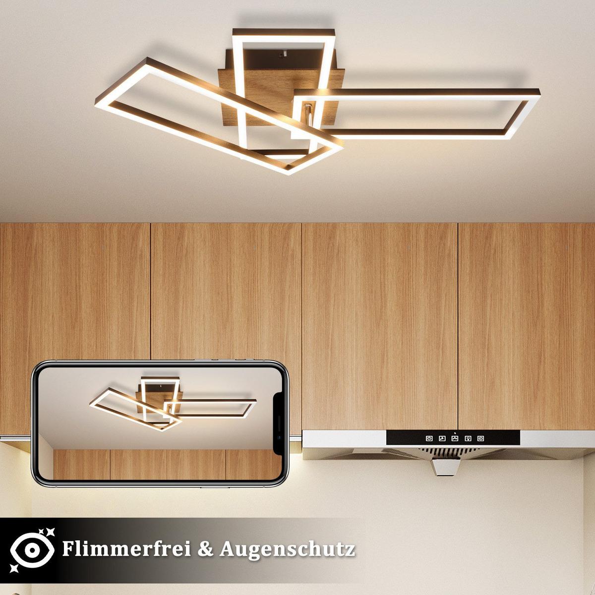 LED-DECKENLEUCHTE Gale 64.3/35/9.5 cm - Schwarz, Metall (64.3/35/9.5cm) - Nettlife