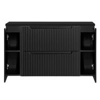 WASCHTISCHUNTERSCHRANK Skelbolu - Schwarz, Holzwerkstoff (120/60/40cm) - [en.casa]
