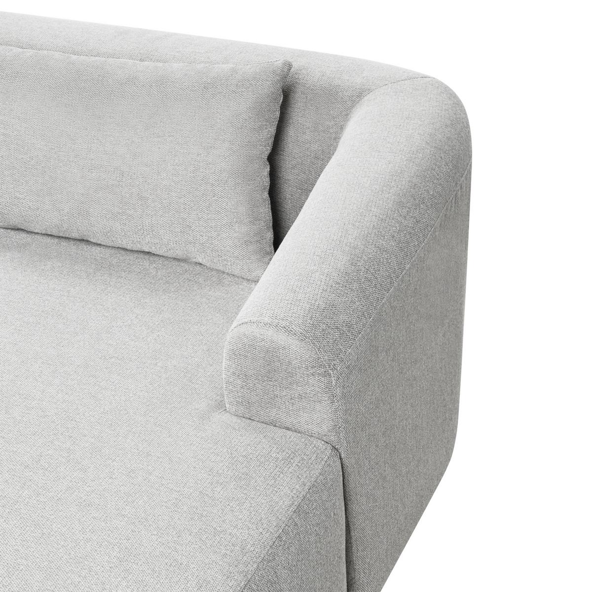 3-SITZER-ECKSOFA Stoff grau rechtsseitig Svansele - Grau, Textil (278/174cm) - Beliani