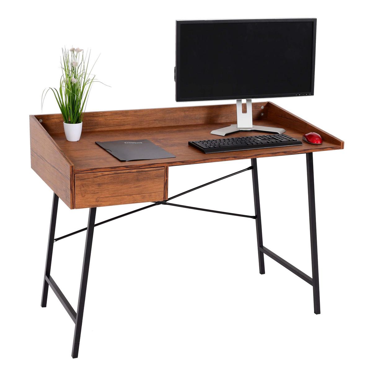SCHREIBTISCH eckig Braun - Braun, Holz (60/114/98cm) - MCW