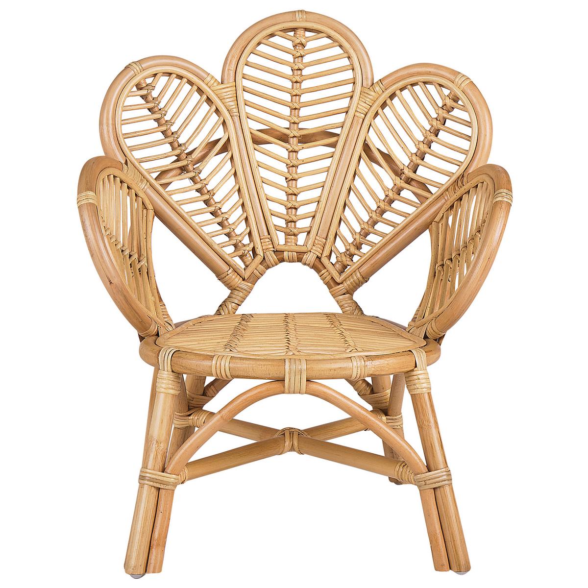 KINDERSTUHL Rattan Natürlich Florentine Ii - Naturfarben, Naturmaterialien (58/70/55cm) - Beliani