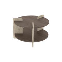 COUCHTISCH mit doppelplatte 70/70/45 cm - Dunkelbraun, Holzwerkstoff (70/70/45cm) - Calicosy