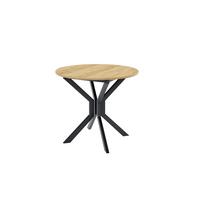 ESSTISCH LUCA M Ausziehbar 90 - 130 / 90 x 77 cm - Goldfarben/Schwarz, Holz (90/90/77cm) - MASSENO