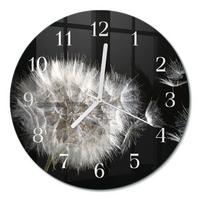 WANDUHR aus Glas Ø30 cm - Löwenzahn - Weiß, Glas (30/30/0.4cm) - TULUP