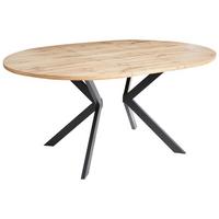 ESSTISCH ausziehbar Hellbraun 120-160/120 cm Carlea - Hellbraun, Holzwerkstoff (120/120/77cm) - Beliani