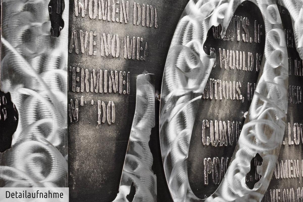 METALLBILD Grau 144/44 cm - Grau, Metall (6/44cm) - KUNSTLOFT