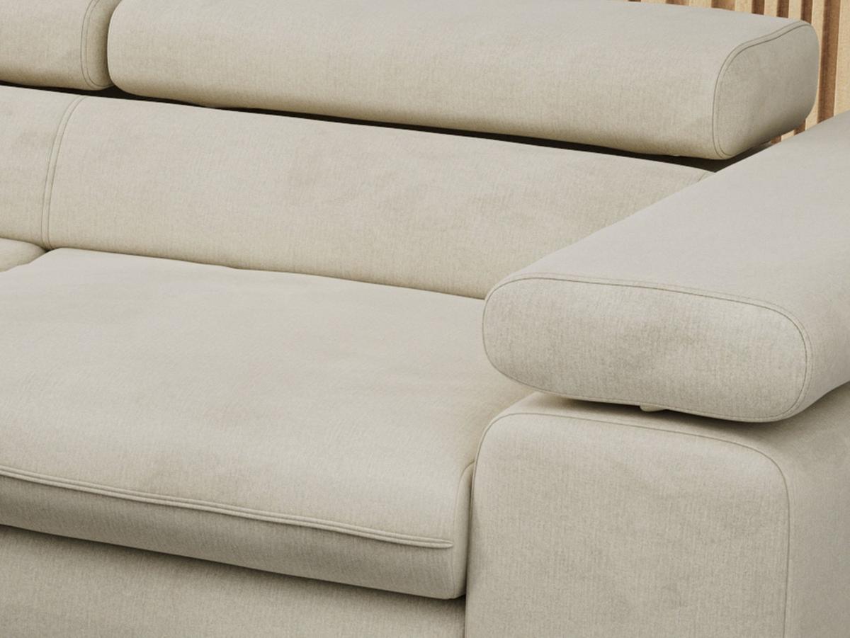 ECKSOFA PEDRO L Beige Velvet - Links Seite - Beige/Schwarz, Textil/Metall (208/273cm) - MKS
