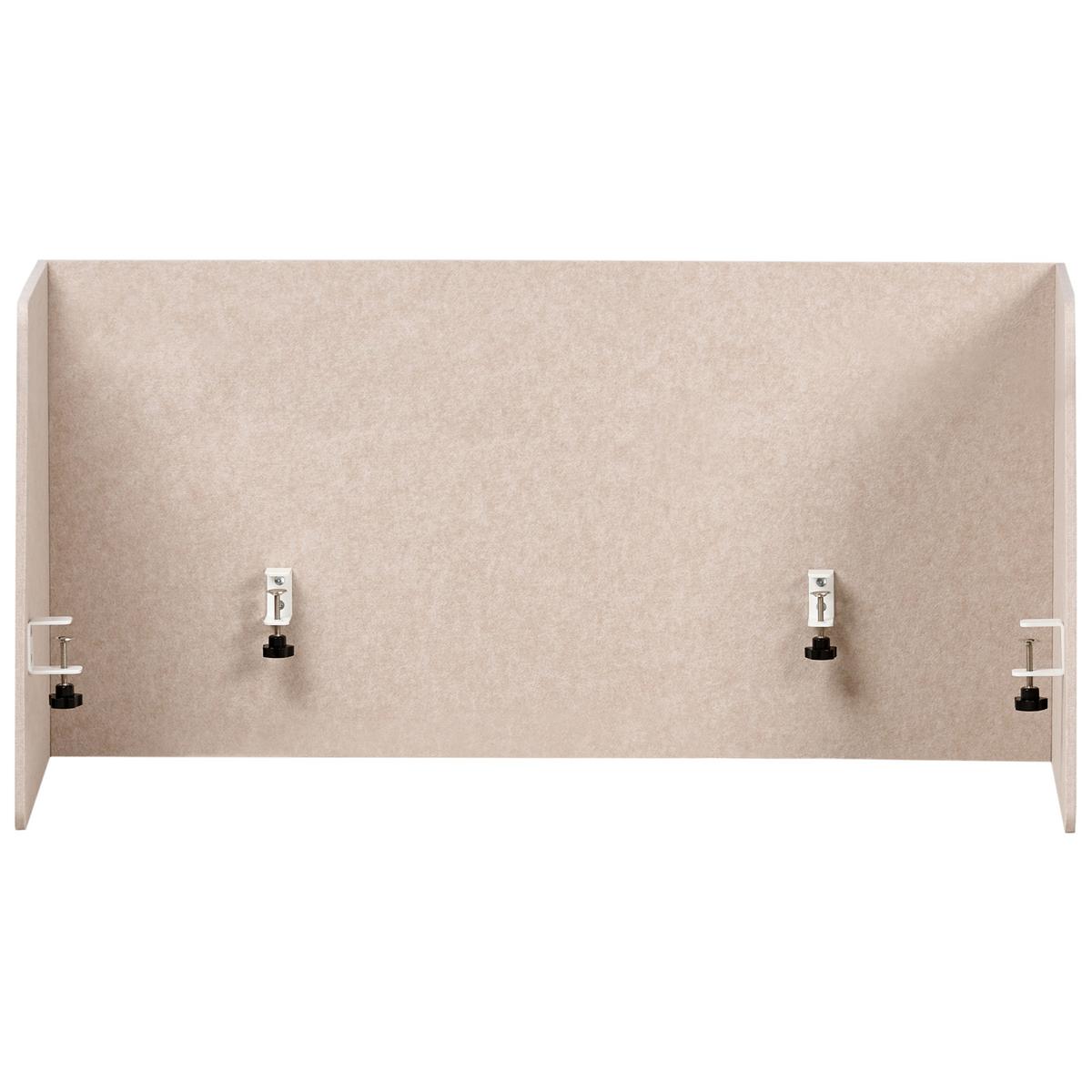 SCHREIBTISCHTRENNWAND 210x61 cm Beige Soloa - Beige, Textil (1/210/61cm) - Beliani