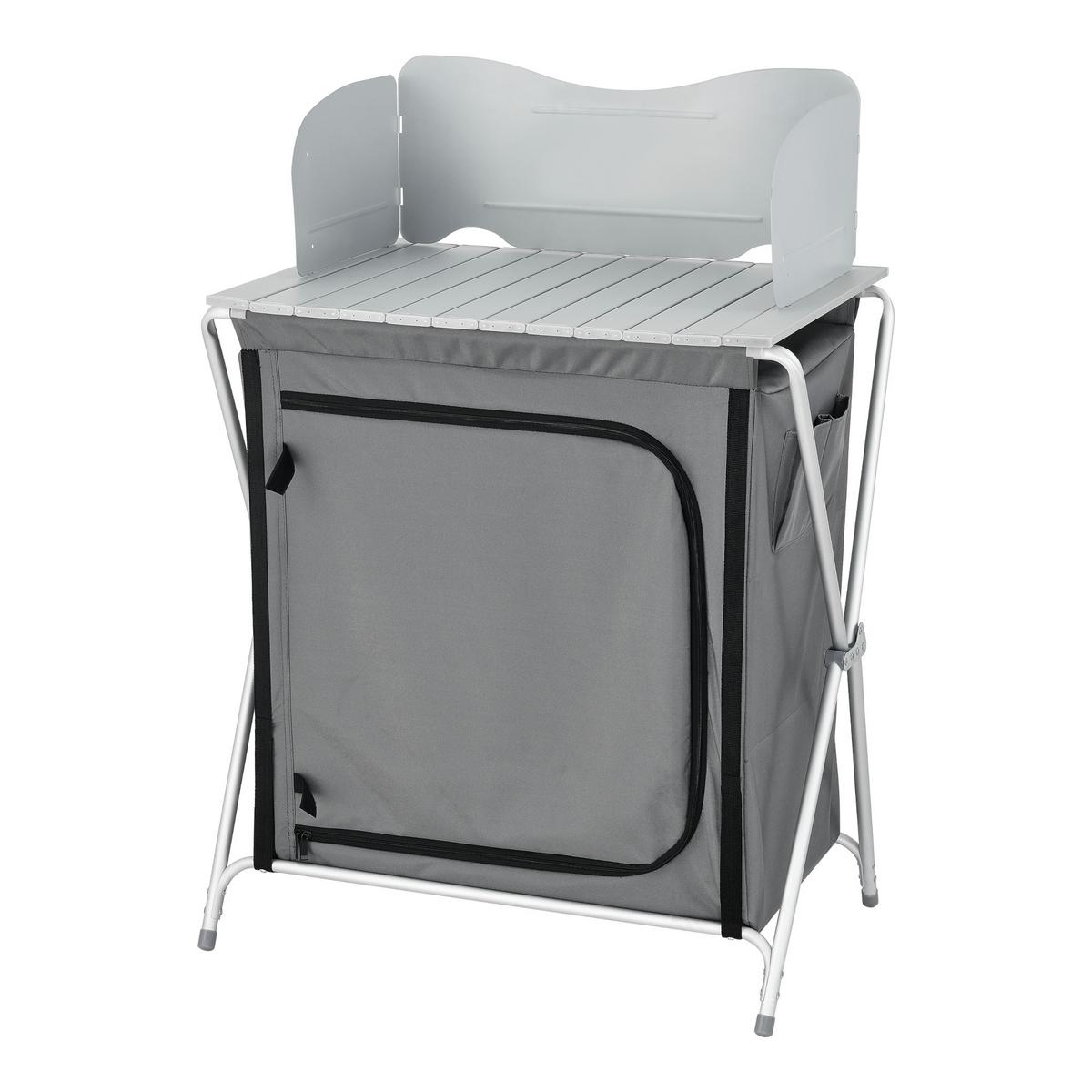 CAMPINGSCHRANK Tullinge - Grau, Textil/Metall (52/70/109.5cm) - [en.casa]
