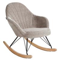 SCHAUKELSTUHL Taupe Skale - Taupe/Schwarz, Textil (70/85/94cm) - Beliani