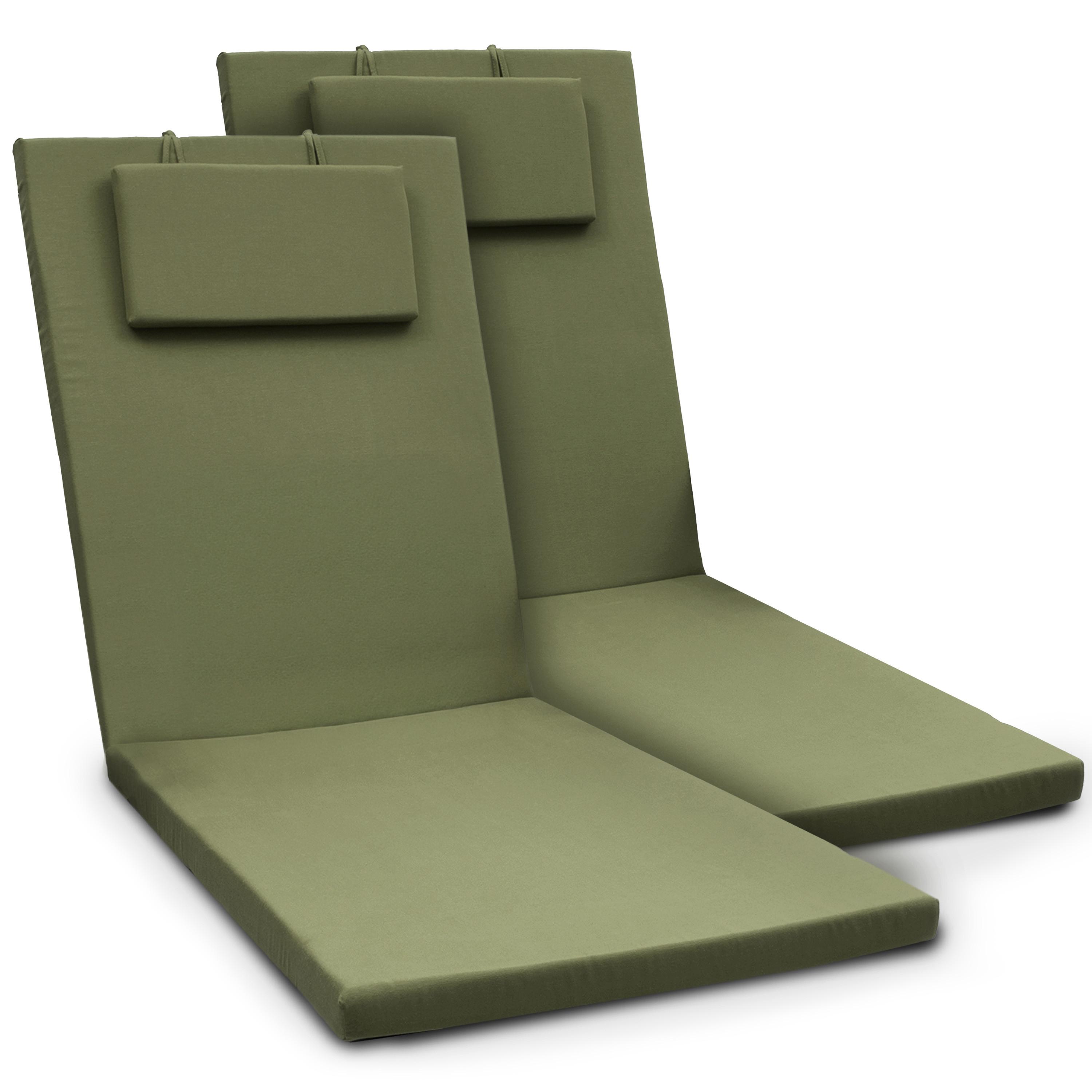 ROLLLIEGENAUFLAGE Loft RL 200x60x5cm Olivgrün (2tlg) - Olivgrün, Textil (60/200cm) - Beautissu 