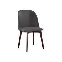 STUHL Monti 3, Holzfarbe: Nuss - Dunkelgrau/Walnussfarben, Holz (48/83/55cm) - MIRJAN24