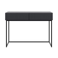 SCHMINKTISCH Veldio Schwarz mit schwarzen Beinen 110 cm - Schwarz, Holzwerkstoff/Metall (110/79/40cm) - Selsey