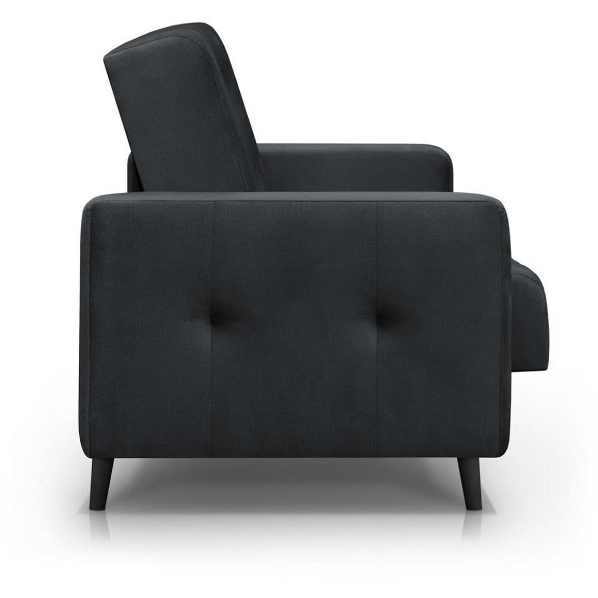 3-SITZER Schlafsofa Nancy Bis dunkelgrau - Dunkelgrau, Holz/Textil (220/89/93cm) - Beautysofa