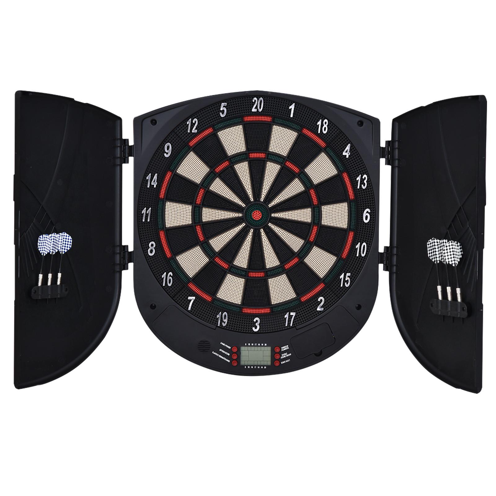 ELEKTRONISCHE Dartscheibe - Schwarz, Kunststoff (44/50cm) - HOMCOM