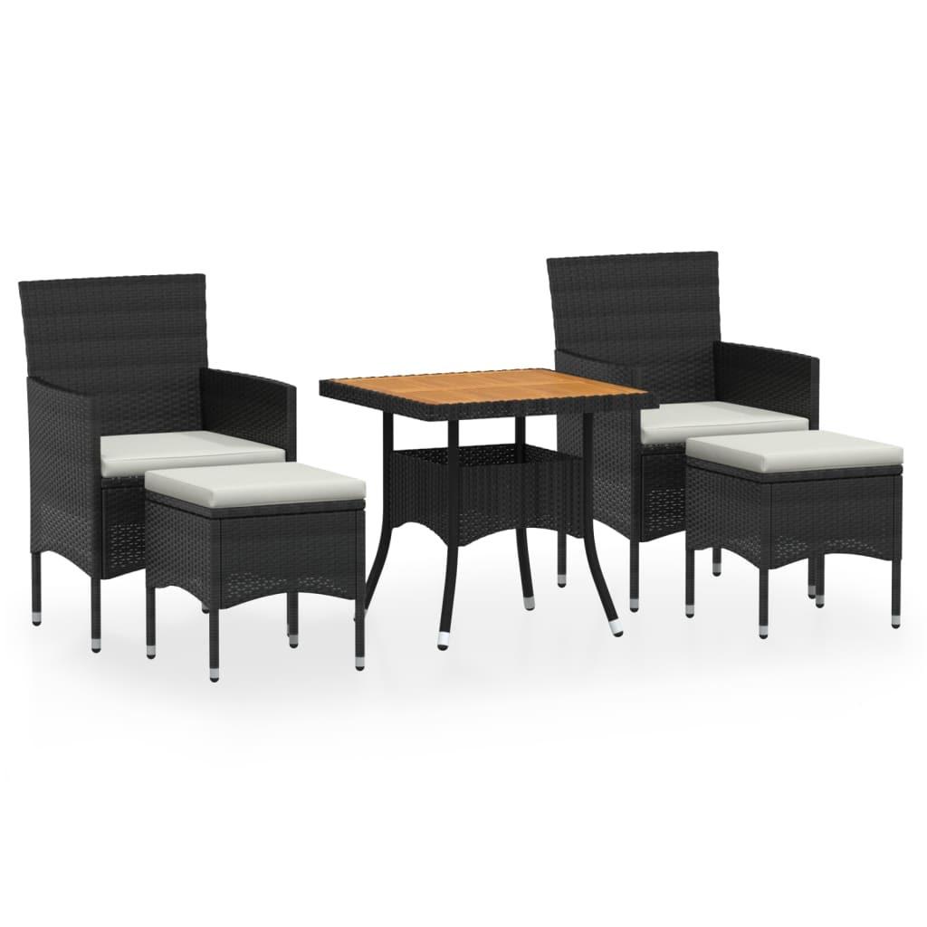 GARTENSET Yake 5-teilig - Schwarz, Metall - Nettlife
