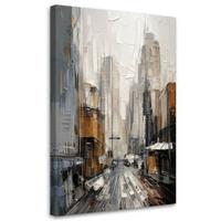 LEINWANDBILD Abstraktion 40x60cm - Grau, Textil (40/60cm) - Feeby