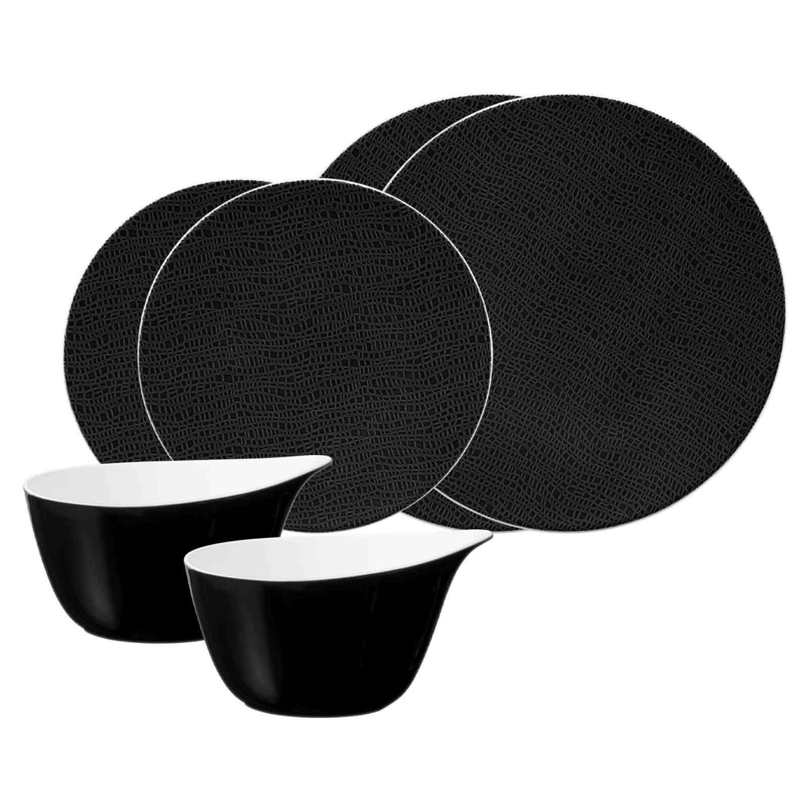 BASIC-SET Life Fashion Glamorous Black 6-tlg. - Schwarz, Keramik (2/2/2cm) - Seltmann Weiden