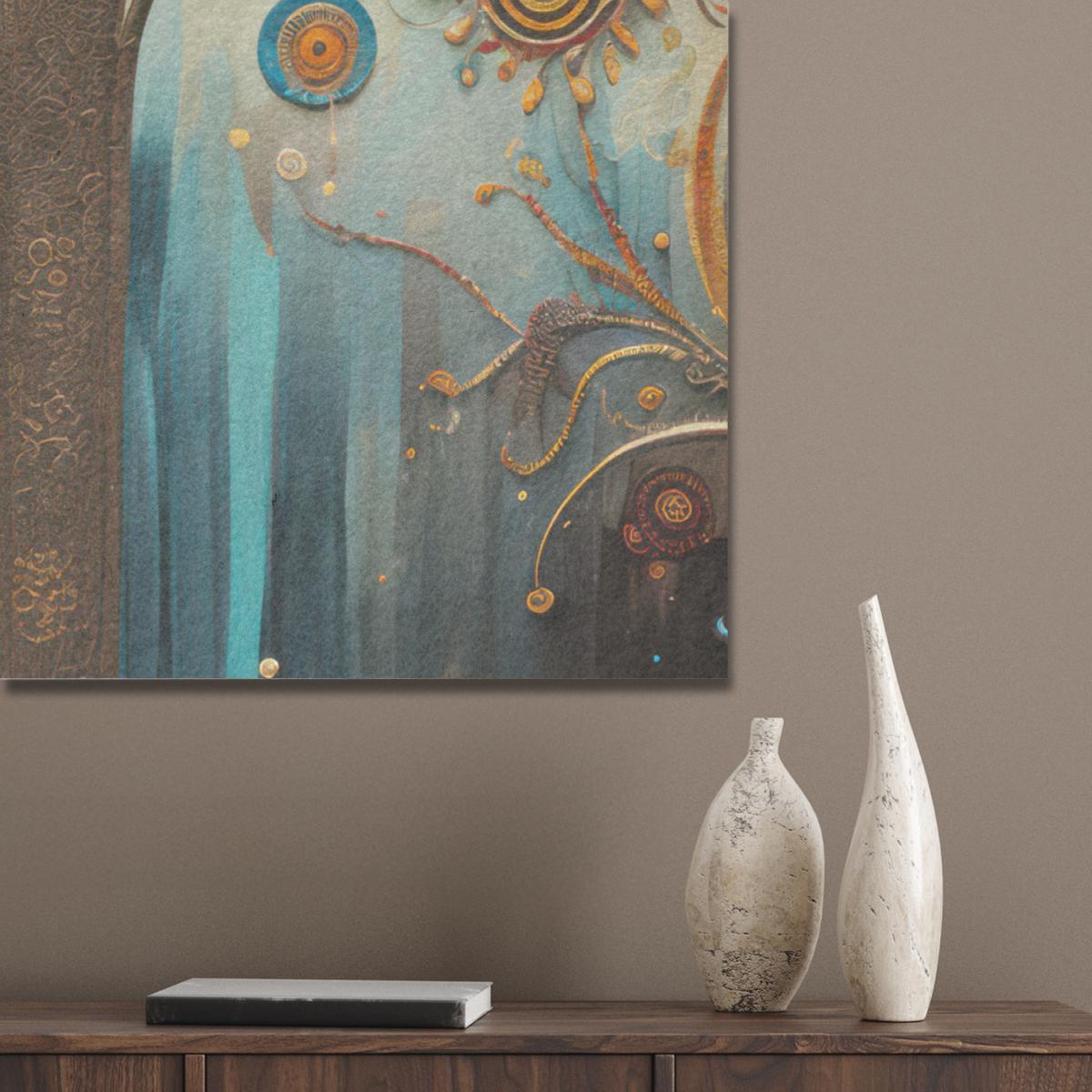 AKUSTIKBILD Baum - Baum des Lebens - Farbe Wanddeko 70x100 cm - Braun, Kunststoff (70/100/0.9cm) - MuchoWow