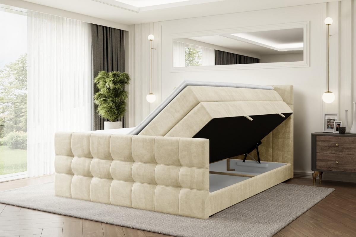 BOXSPRINGBETT BERO-Z KING - 120 x 200 - H3/H4 - Beige - Beige, Holzwerkstoff (120/200cm) - ALTDECOR