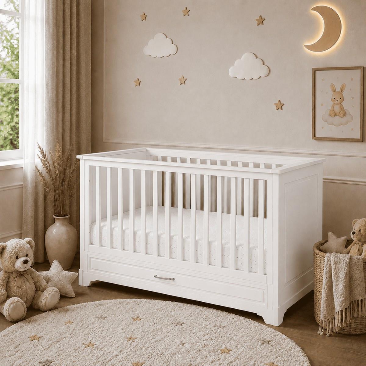 CHILDREN beds TWINKLE mit Schublade Weiß matt - Weiß, Holzwerkstoff (150/90/80cm) - Lookway