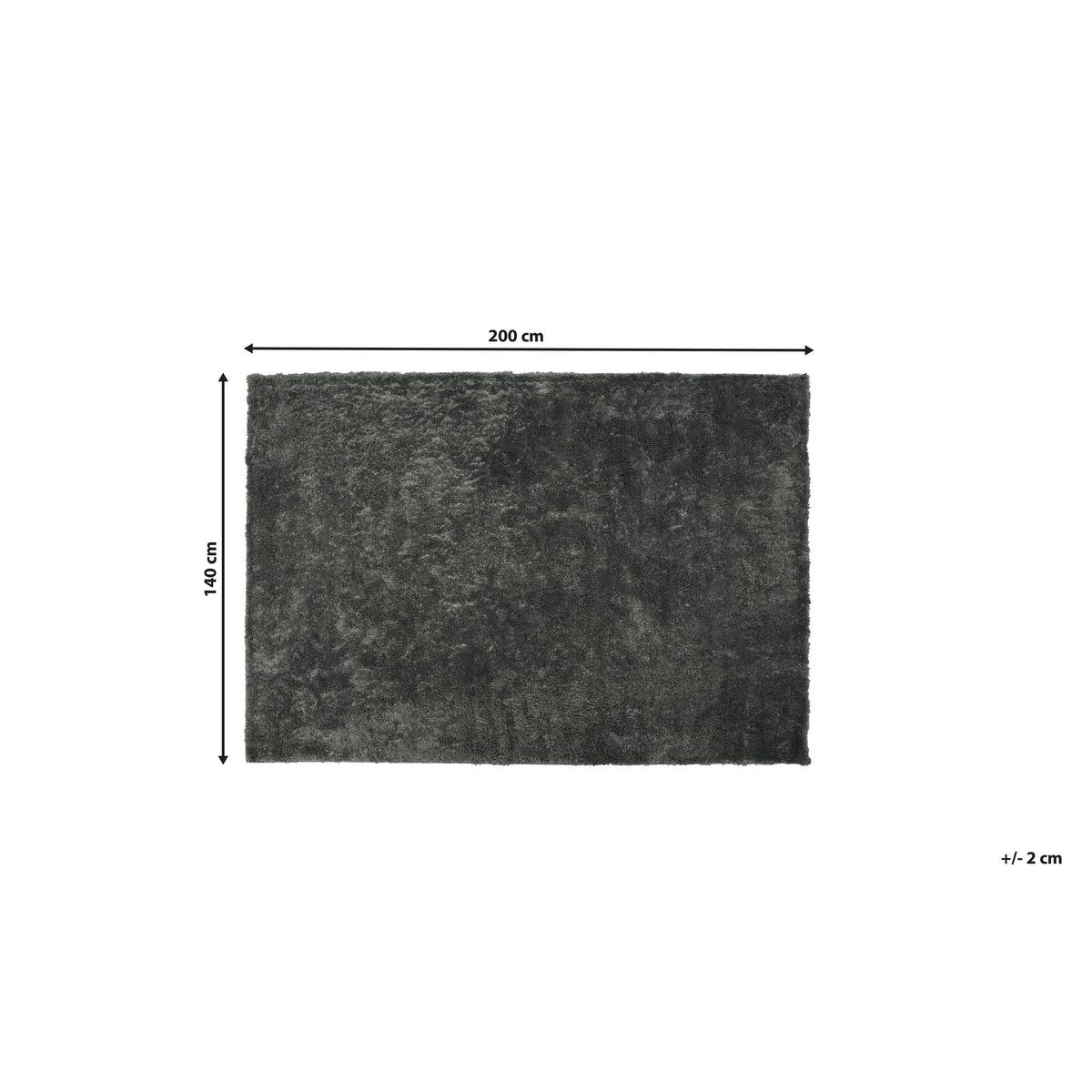 SHAGGY-TEPPICH Evren 200/140 cm - Grau, Kunststoff (140/200cm) - Beliani