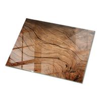 TISCHPLATTE 80x60 cm Natürliche Holzmaserung - Braun, Glas (0.4/80/60cm) - TULUP