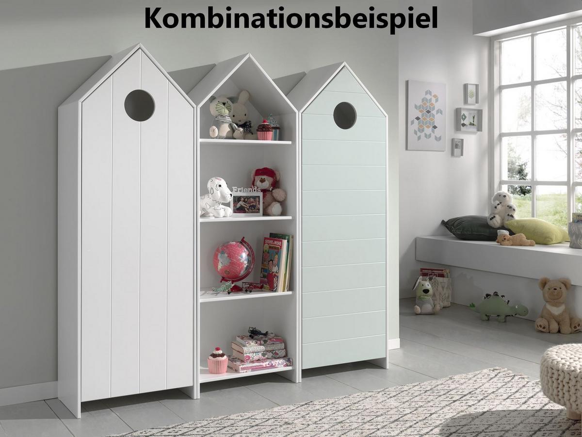 WANDREGAL Kania 58x37x171 aus MDF+Holzwerkstoff in der Farbe Weiß - Weiß, Holzwerkstoff (58/171/37cm) - 58aufmkessel