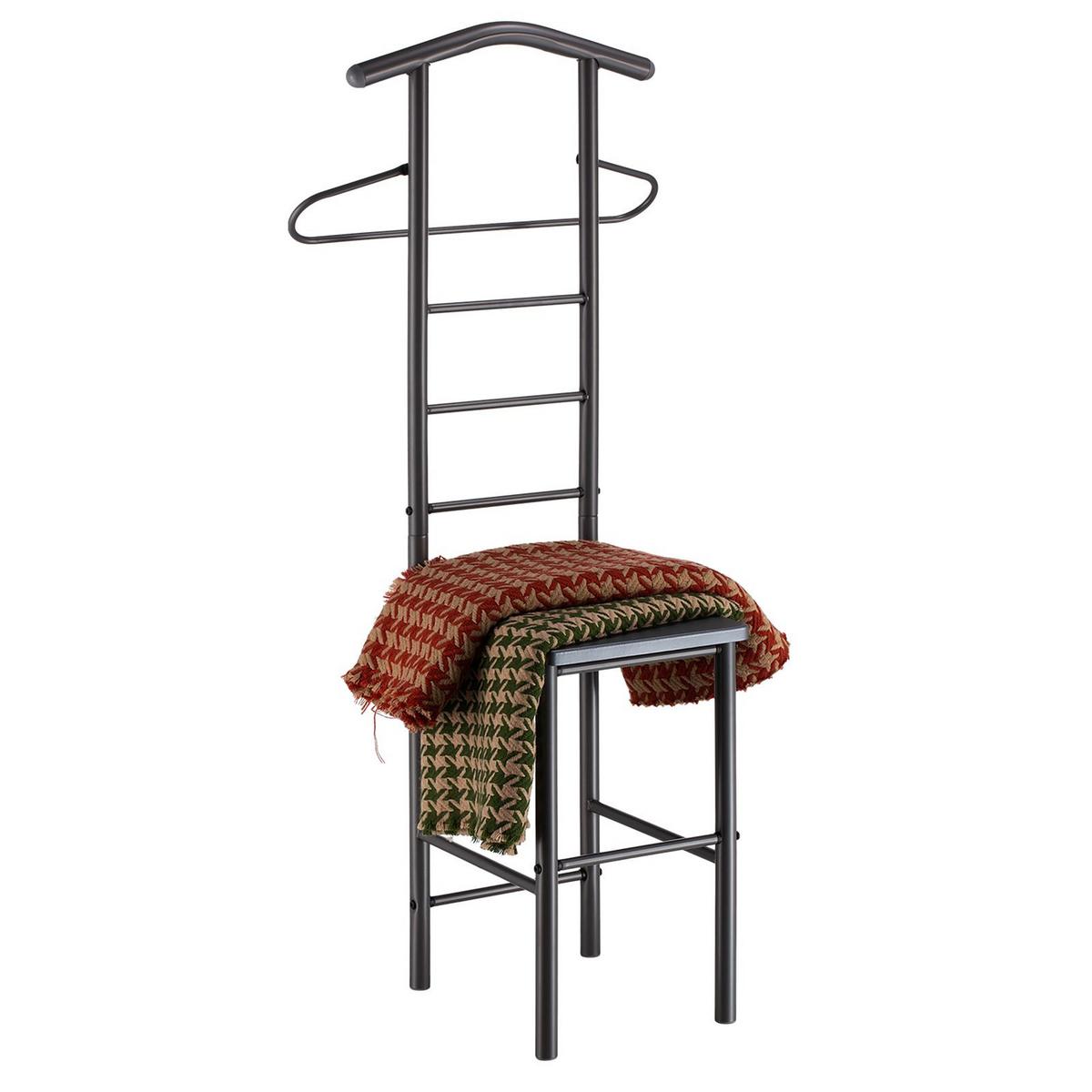 HERRENDIENER JIVO grau/grau - Grau, Metall (53/121/47cm) - CARO-Möbel