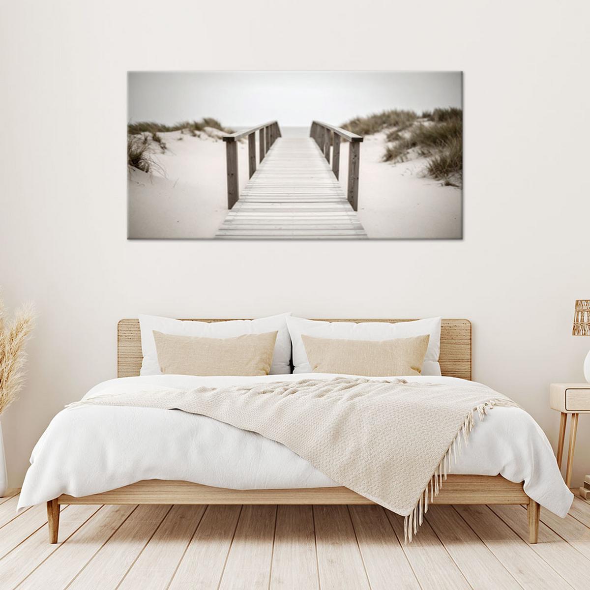 LEINWANDBILD Landschaften 100x50cm - Beige, Textil (100/50cm) - Feeby