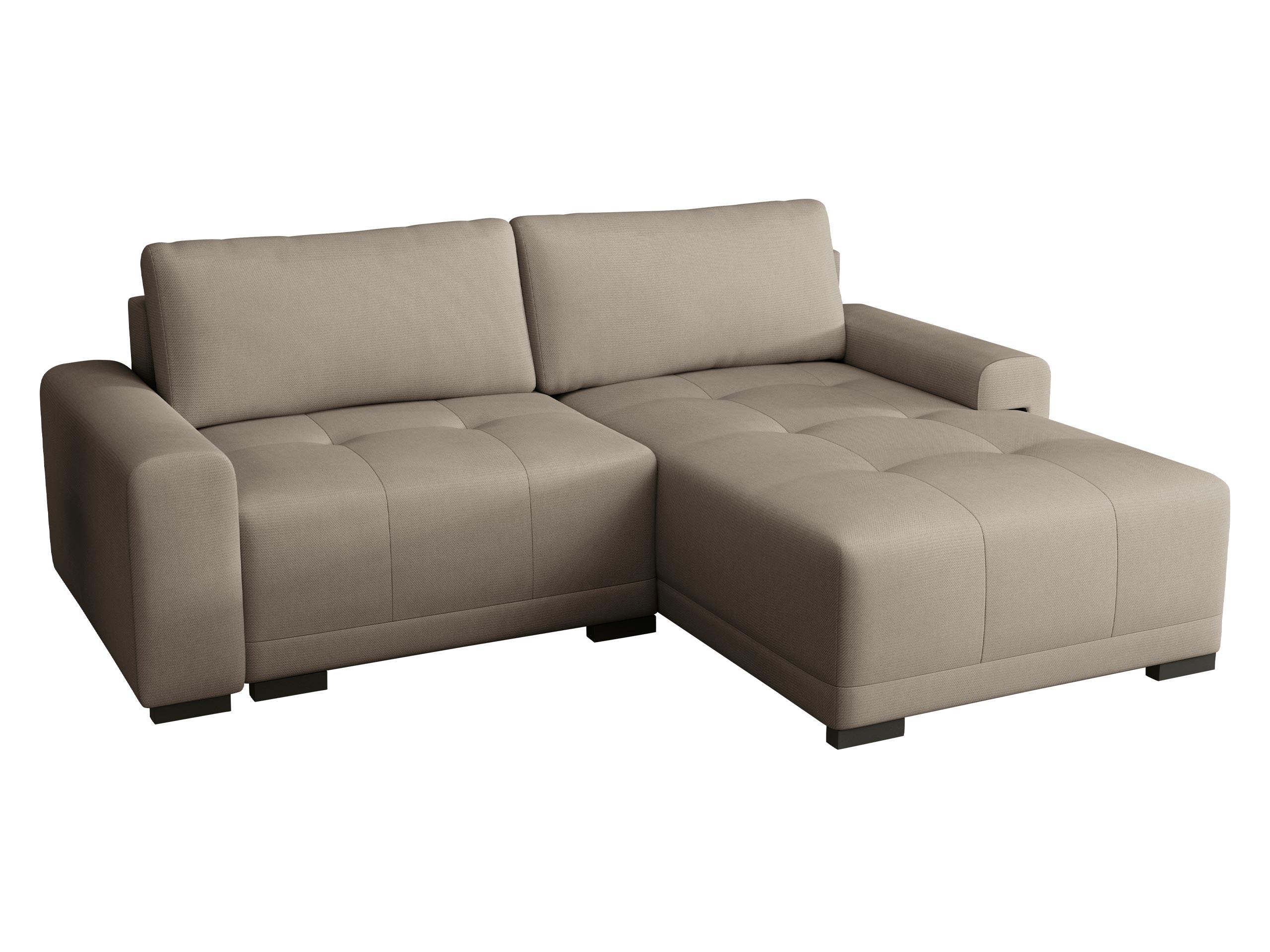 ECKSOFA Milton - Hellbraun/Schwarz, Holz/Textil (237/180cm) - MIRJAN24